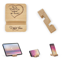 Idea Regalo Festa della mamma Porta Cellulare universale in legno Porta telefono da tavolo per smartphone e tablet