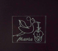10 pezzi BOMBONIERA  Originale Nascita personalizzata con cicogna e nome bambina - Articolo in Plexiglass - Segnaposto - bomboniera