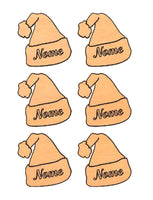 6 SOTTOBICCHIERI in legno BABBO NATALE con INCISIONE personalizzata Segnaposto - Articolo in legno - Sottobicchieri