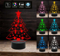 ALBERO DI NATALE con decorazione palle Lampada a led 7 colori Addobbo IDEA REGALO Christmas - Lampada LED - Natale