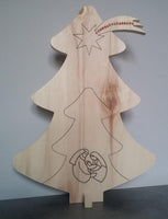 ALBERO DI NATALE in legno con INCISIONE NATALIZIA Decorazione casa Idea REGALO - Articolo in legno - Natale