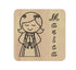 CALAMITA Magnete personalizzato in legno Bomboniera PRIMA COMUNIONE bambina - Articolo in legno - Calamite