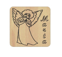 Calamita Magnete in legno personalizzata con nome BOMBONIERA Nascita Battesimo - Articolo in legno - Calamite