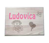 Cassetta contenitore PORTAOGGETTI BAMBINA Regalo nascita neonato personalizzabile con nome bimba