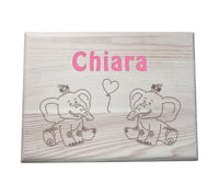 Cassetta contenitore PORTAOGGETTI BAMBINA Regalo nascita neonato personalizzabile con nome bimba