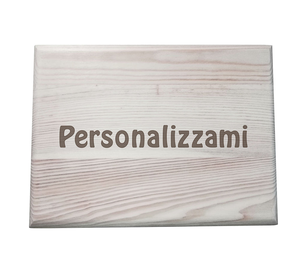 Contenitore cassetta PORTA OGGETTI in legno personalizzabile con frase Idea regalo originale per ogni occasione