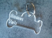 Ciondolo Targhetta Medaglietta cane plexiglass PERSONALIZZATA incisione animale - Articolo in Plexiglass - Articoli vari