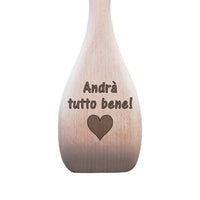 Idea regalo parenti famiglia genitori nonni ANDRA' TUTTO BENE Cucchiaio cucina