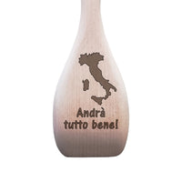 Cucchiaio da cucina in legno PERSONALIZZABILE Idea regalo ANDRA' TUTTO BENE