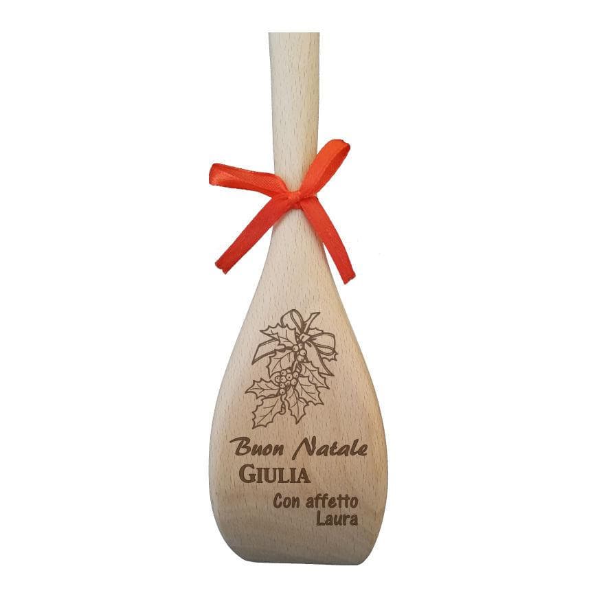 Idea regalo Natale originale e personalizzabile Cucchiaio decorazione natalizia con dedica - Articolo in legno - Articoli vari