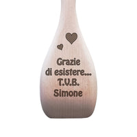 FESTA DELLA MAMMA Idea regalo cucina Cucchiaio in legno personalizzabile con nome