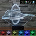 DELFINO in 3D Lampada led plexiglass 7 colori selezionabili da tavolo o scrivania Idea regalo compleanno con cavo usb e alimentatore - Lampada LED - Varie