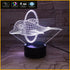 DELFINO in 3D Lampada led plexiglass 7 colori selezionabili da tavolo o scrivania Idea regalo compleanno con cavo usb e alimentatore - Lampada LED - Varie