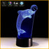 DELFINO in 3D con palla Lampada led 7 colori da scrivania Ideale per cameretta bambini Idea regalo originale Luce da notte - Lampada LED - Nascita - Per bambini