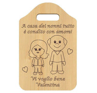FESTA DEI NONNI Idea Regalo originale nonno Tagliere decorativo con frase personalizzata Accessorio cucina home casa - Articolo in legno - Taglieri decorativi