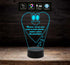 FESTA DELLA MAMMA Regalo compleanno onomastico lampada a led cuore con frase personalizzata divertente con playstation Luce da notte - Lampada LED - Festa della mamma