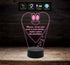FESTA DELLA MAMMA Regalo compleanno onomastico lampada a led cuore con frase personalizzata divertente con playstation Luce da notte - Lampada LED - Festa della mamma