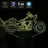 HARLEY DAVIDSON Moto Idea regalo compleanno e per ogni occasione LAMPADA led 3d 7 colori selezionabili Motocicletta - Lampada LED - Stemma auto e moto