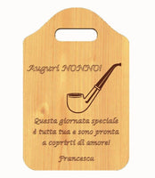 Idea Regalo originale nonno FESTA DEI NONNI Tagliere decorativo con frase personalizzata  e pipa Accessorio cucina home casa - Articolo in legno - Taglieri decorativi
