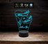 Idea regalo San Valentino LAMPADA LED Incisione CUORE e NOMI personalizzata unica originale 7 colori selezionabili Decorazione camera - Lampada LED - San Valentino