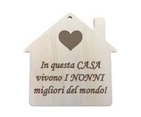Idea regalo FESTA DEI NONNI Fuoriporta Casetta da appendere personalizzabile Regalo Natale nonni