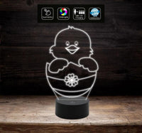 Idea regalo originale PASQUA Lampada a led 7 colori selezionabili Pulcino con uovo Arredo decorazione casa addobbo feste - Lampada LED - Pasqua