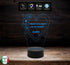 LAMPADA LED 7 colori selezionabili Festa dei nonni Regalo originale Cuore con frase personalizzabile Luce da notte da tavolo arredo casa home - Lampada LED - Festa dei Nonni
