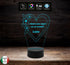 LAMPADA LED 7 colori selezionabili Festa dei nonni Regalo originale Cuore con frase personalizzabile Luce da notte da tavolo arredo casa home - Lampada LED - Festa dei Nonni
