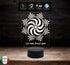 LAMPADA LED disegno a SPIRALE personalizzabile con frase Regalo originale Compleanno Natale Laurea 7 colori selezionabili con touch Night light - Lampada LED - Varie