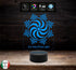 LAMPADA LED disegno a SPIRALE personalizzabile con frase Regalo originale Compleanno Natale Laurea 7 colori selezionabili con touch Night light - Lampada LED - Varie