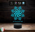 LAMPADA LED disegno a SPIRALE personalizzabile con frase Regalo originale Compleanno Natale Laurea 7 colori selezionabili con touch Night light - Lampada LED - Varie
