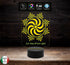 LAMPADA LED disegno a SPIRALE personalizzabile con frase Regalo originale Compleanno Natale Laurea 7 colori selezionabili con touch Night light - Lampada LED - Varie