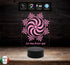 LAMPADA LED disegno a SPIRALE personalizzabile con frase Regalo originale Compleanno Natale Laurea 7 colori selezionabili con touch Night light - Lampada LED - Varie