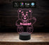 LAMPADA da notte ORSACCHIOTTO a LED 7 COLORI stanza bambino idea regalo nascita - Lampada LED - Nascita - Per bambini