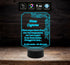LAMPADA led 7 colori  luce FUNEBRE  Funeraria Personalizzata Arte Sacra funerale con cavo usb da tavolo - Lampada LED - Funebri