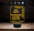 LAMPADA led 7 colori  luce FUNEBRE  Funeraria Personalizzata Arte Sacra funerale con cavo usb da tavolo - Lampada LED - Funebri