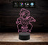LUCE DA NOTTE Cameretta neonato Regalo originale Lampada 7 colori personalizzata con nome e data nascita Cambia colore con Touch Switch - Lampada LED - Nascita - Per bambini