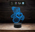 Lampada Led SAN VALENTINO 7 colori selezionabili – REGALO NASCITA ORSETTO 3D con cuore PERSONALIZZABILE con nome e/o data Luce da notte GIFT - Lampada LED - San Valentino