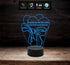 Lampada Led SAN VALENTINO cuori con fiocco  frase e nome Regalo personalizzato anniversario compleanno Luce notturna Da scrivania - Lampada LED - San Valentino