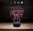 Lampada Led SAN VALENTINO cuori con fiocco  frase e nome Regalo personalizzato anniversario compleanno Luce notturna Da scrivania - Lampada LED - San Valentino