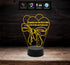 Lampada Led SAN VALENTINO cuori con fiocco  frase e nome Regalo personalizzato anniversario compleanno Luce notturna Da scrivania - Lampada LED - San Valentino