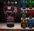 Lampada Led San VALENTINO cuore con fiore e frase personalizzata Regalo originale Anniversario compleanno Luce da notte Night light Decorazione camera - Lampada LED - San Valentino