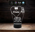 Lampada Led San VALENTINO cuore con fiore e frase personalizzata Regalo originale Anniversario compleanno Luce da notte Night light Decorazione camera - Lampada LED - San Valentino