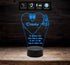 Lampada Led San VALENTINO cuore con fiore e frase personalizzata Regalo originale Anniversario compleanno Luce da notte Night light Decorazione camera - Lampada LED - San Valentino