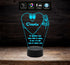 Lampada Led San VALENTINO cuore con fiore e frase personalizzata Regalo originale Anniversario compleanno Luce da notte Night light Decorazione camera - Lampada LED - San Valentino