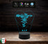 Regalo San Valentino Lampada led luce da notte Cuore con acchiappasogni personalizzabile con iniziali