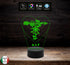 Regalo San Valentino Lampada led luce da notte Cuore con acchiappasogni personalizzabile con iniziali