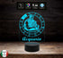 Lampada a led 7 colori selezionabili SEGNO ZODIACALE  ACQUARIO Idea regalo personalizzata da tavolo o scrivania ASTROLOGIA Luce notturna Cambia colore - Lampada LED - Segno zodiacale