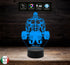 Lampada bodybuilding Culturismo bodybuilder Idea regalo compleanno inaugurazione palestra 7 colori a led con nome personalizzabile