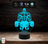 Lampada bodybuilding Culturismo bodybuilder Idea regalo compleanno inaugurazione palestra 7 colori a led con nome personalizzabile